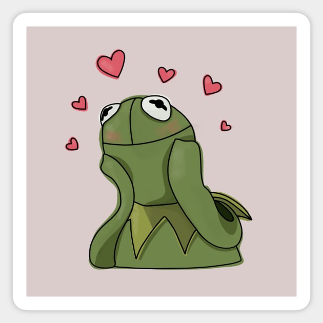 Kermit Love Meme Sticker by janae